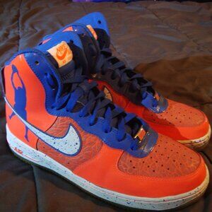 Nike Air Force 1 High Sheed CMFT Premium RW QS Sz 9.5 Pre-Owned NO BOX NY Knicks